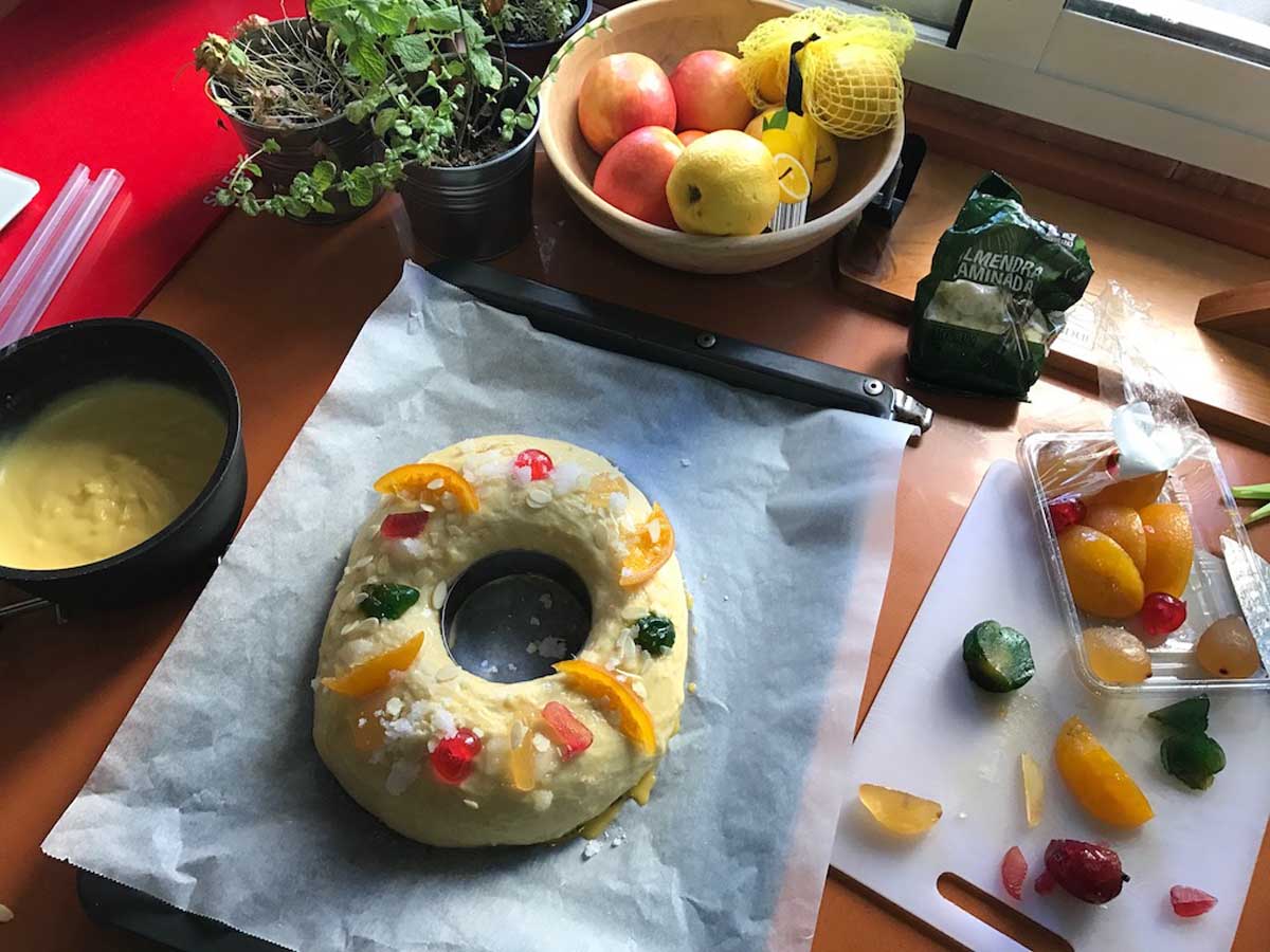 Roscón de reyes sin lactosa