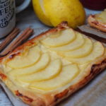 Tarta de manzana de hojaldre y crema