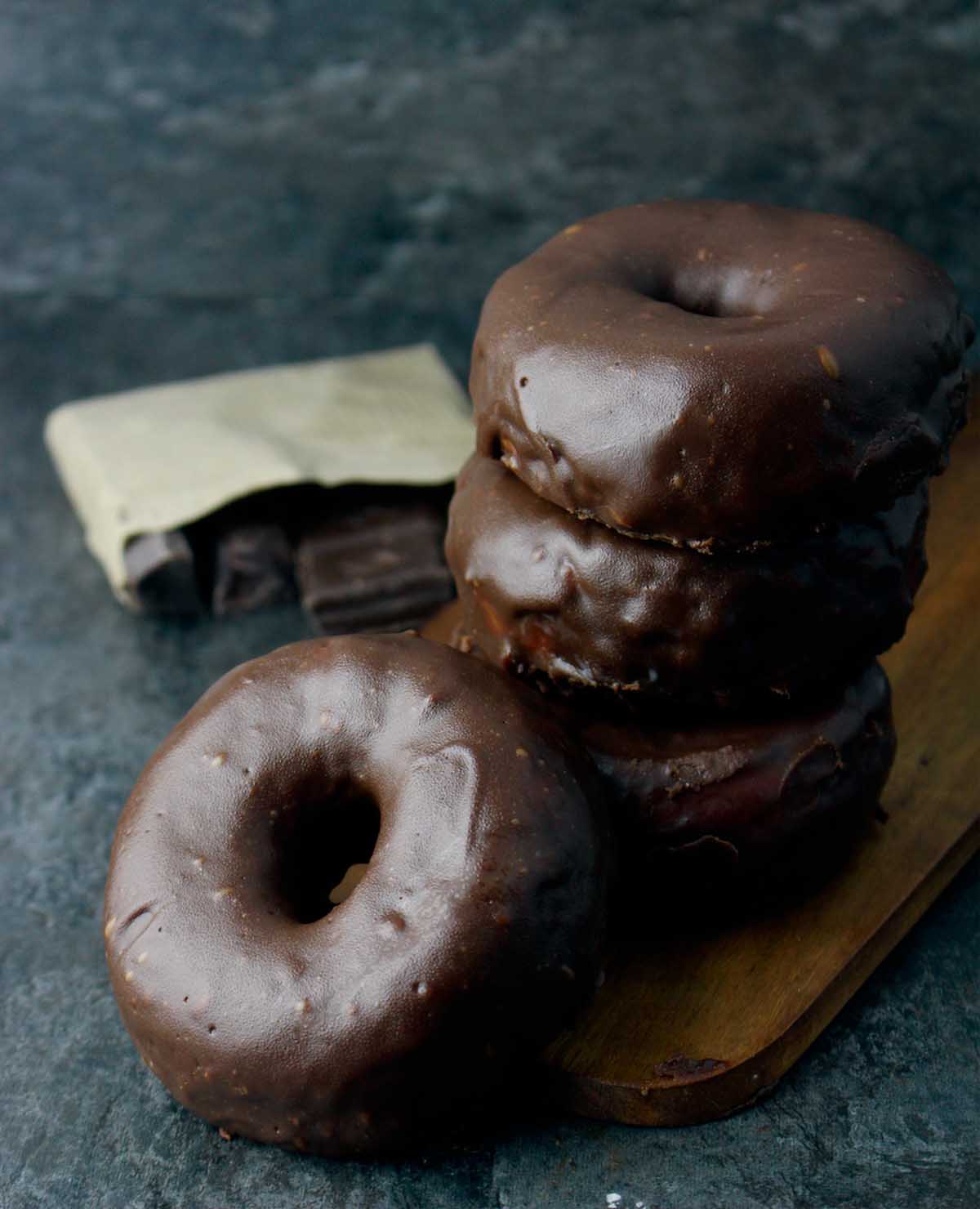 Donuts de chocolate sin lactosa caseros