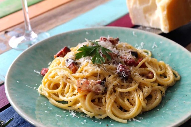 Espaguetis a la Carbonara sin lactosa