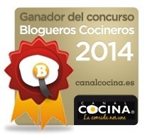Premio al 2º mejor blog de cocina. Blogueros Cocineros. Canal Cocina