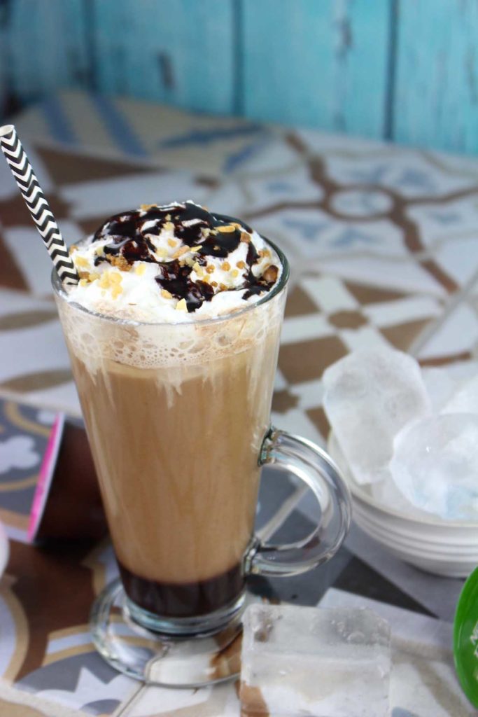 Frappuccino sin lactosa Café frappé helado con chocolate