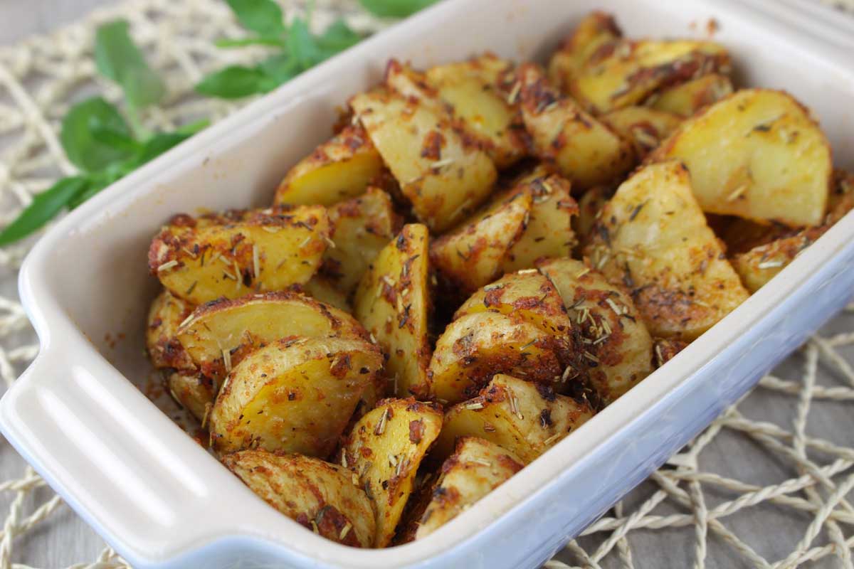 Patatas deluxe saludables  Patatas cajún al microondas - Recetas sin  lactosa - Orielo's Kitchen