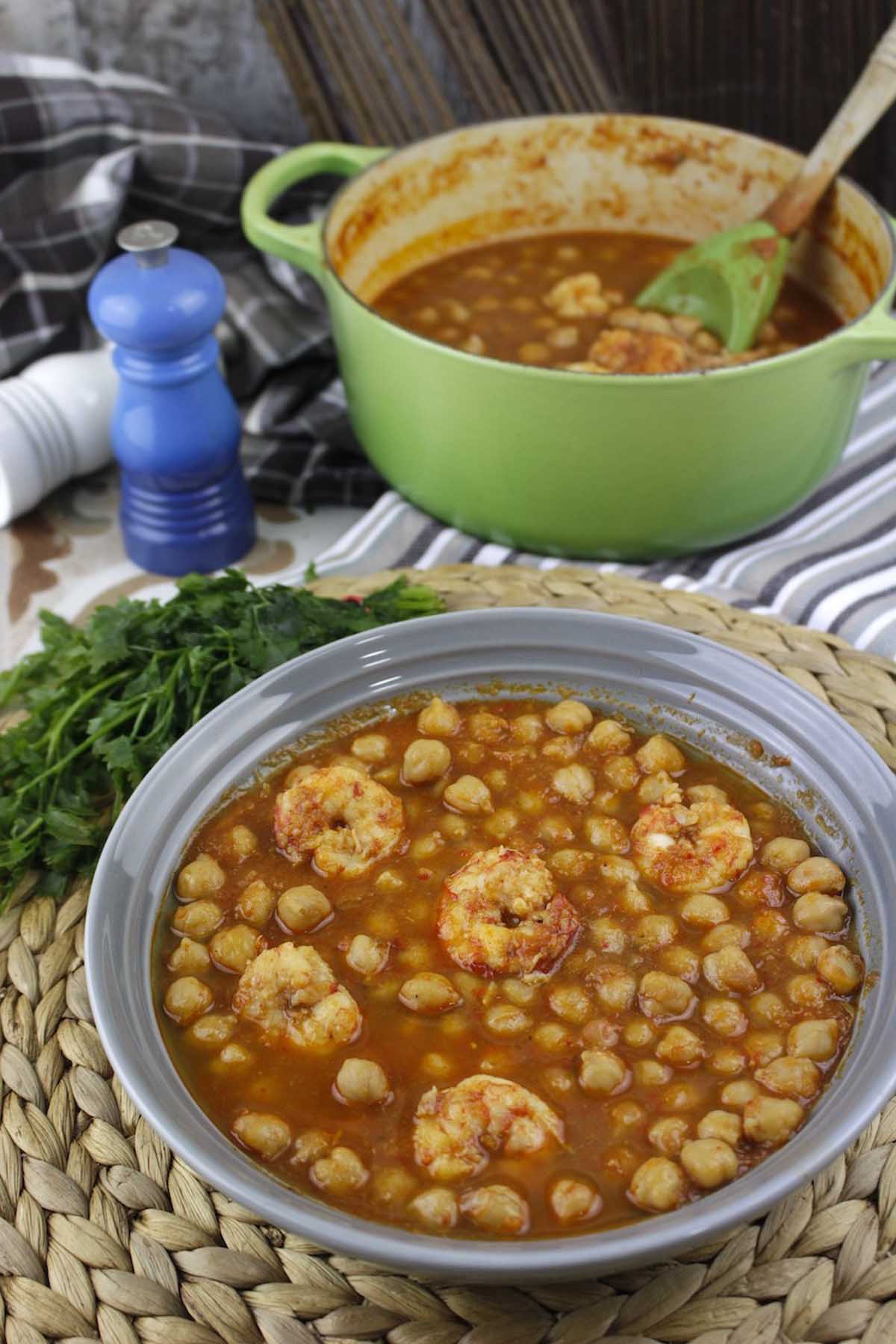 Garbanzos con langostinos o con gambones Recetas sin lactosa Orielo