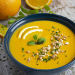 Crema de zanahoria y naranja sin lácteos