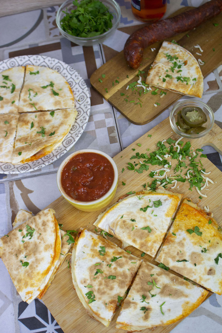 Quesadillas de chorizo y queso sin lactosa Recetas sin lactosa